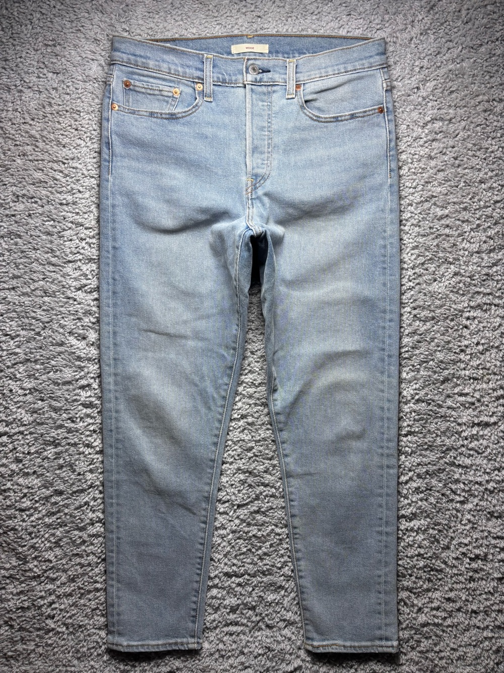 LEVIS Jeans Womens 30 Wedgie Button Fly High Rise Light Big E Shaping Stretch
